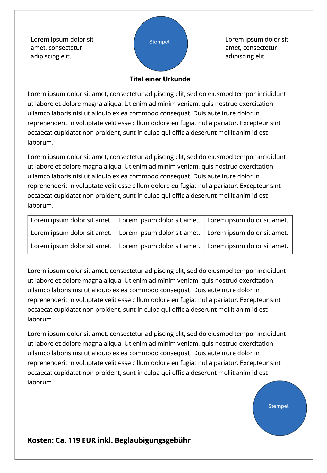 Musterurkunde-L