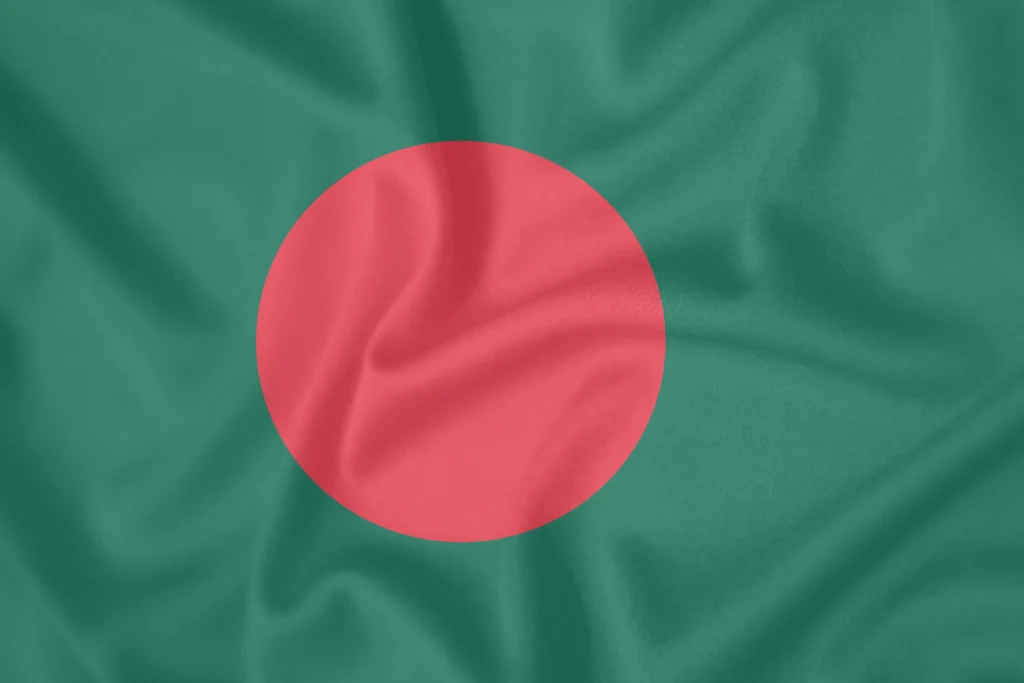 Die Flagge Bangladeschs.