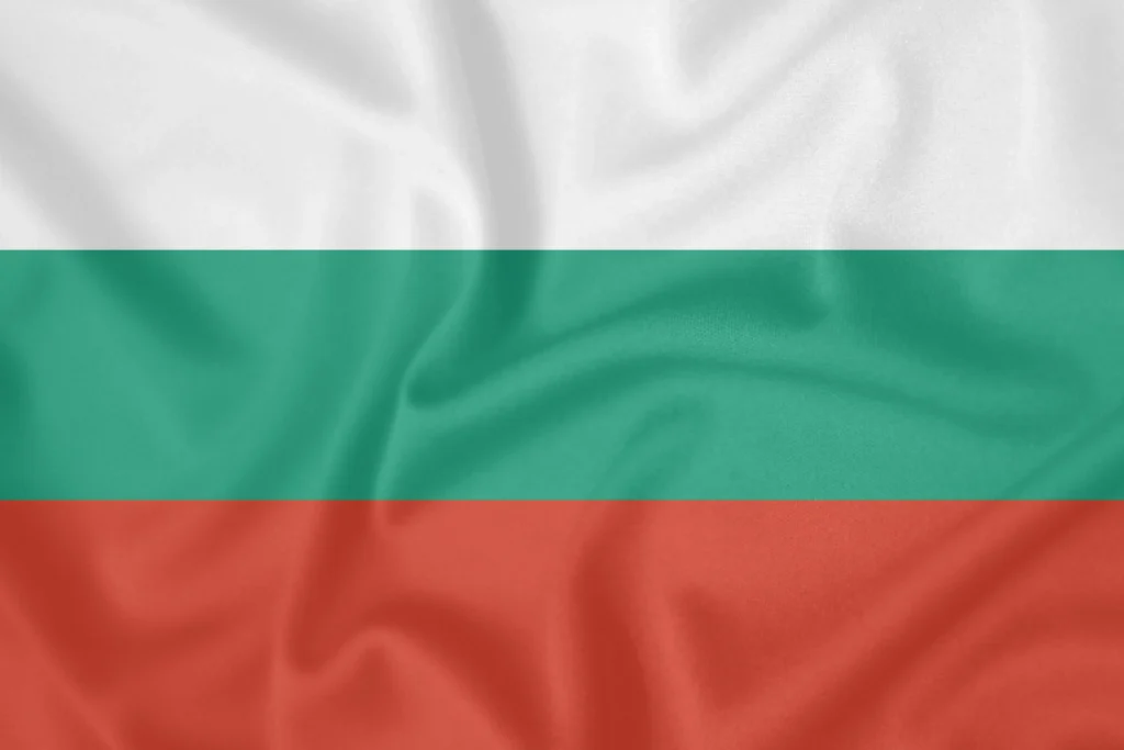 Die Flagge Bulgariens.
