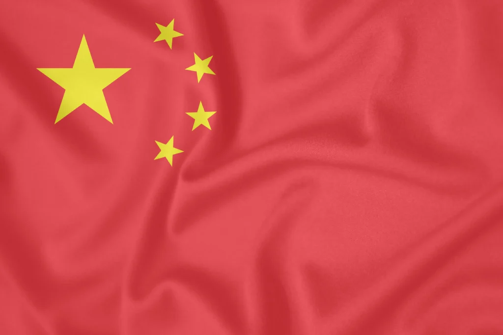 Die Flagge der Volksrepublik China.