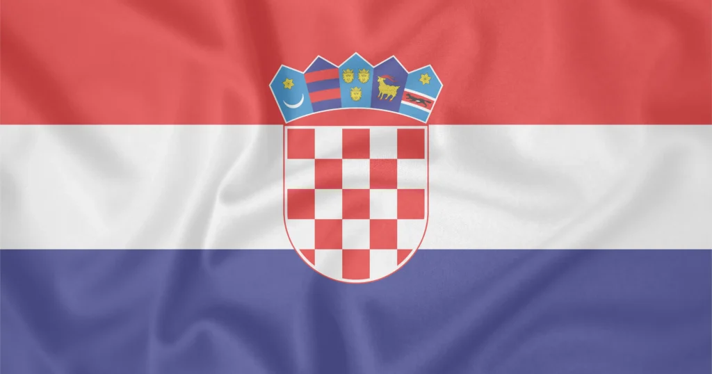 Die Flagge Kroatiens.