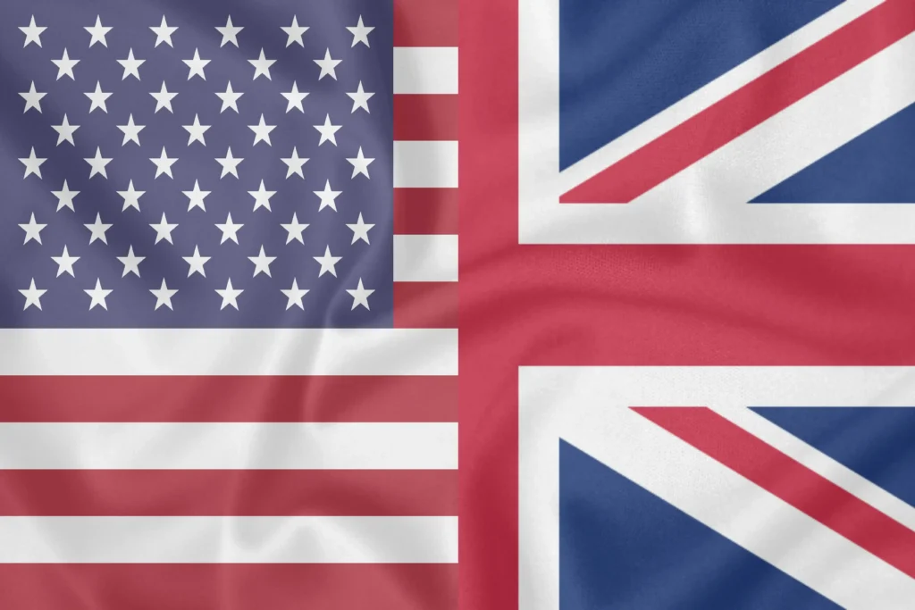 Die Flaggen der USA und des UK kombiniert.