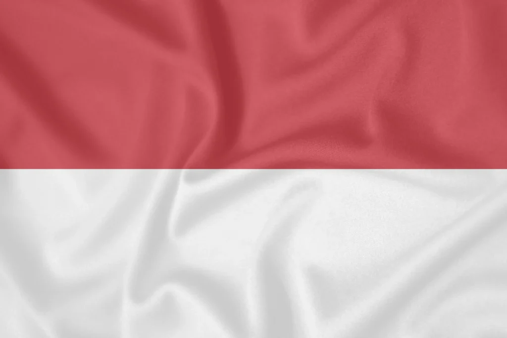 Die Flagge Indonesiens.