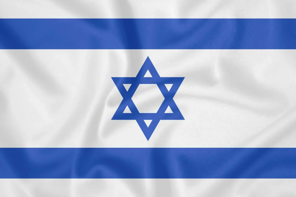 Die Flagge Israels.