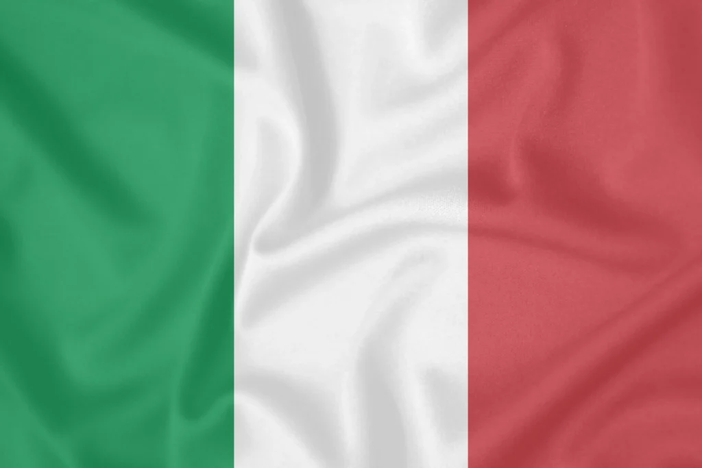 Die Flagge Italiens.