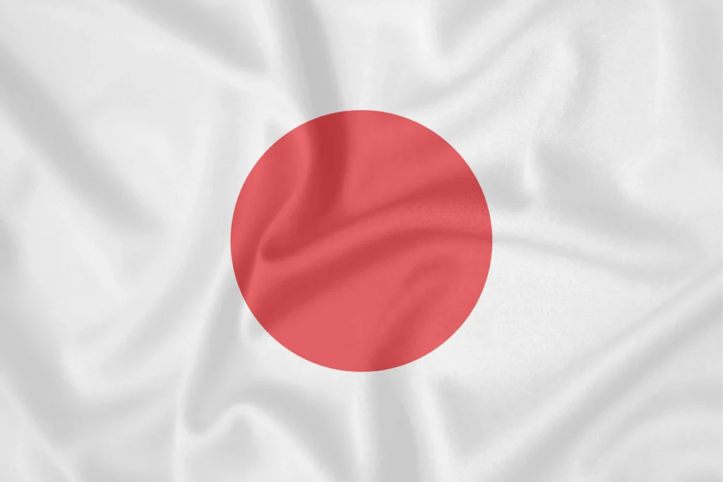 Die Flagge Japans.