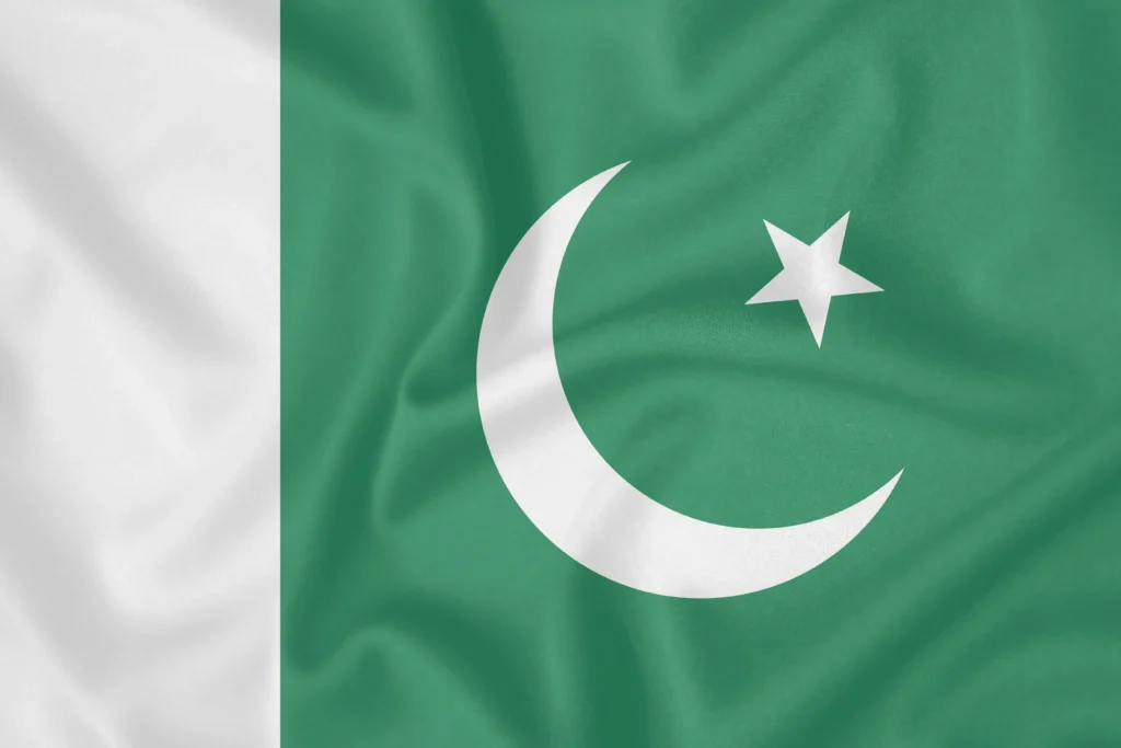 Die Flagge Pakistans.