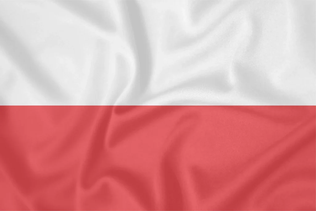 Die Flagge Polens.