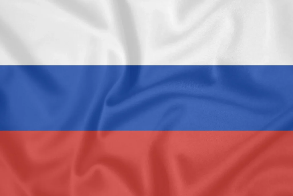 Die Flagge Russlands.