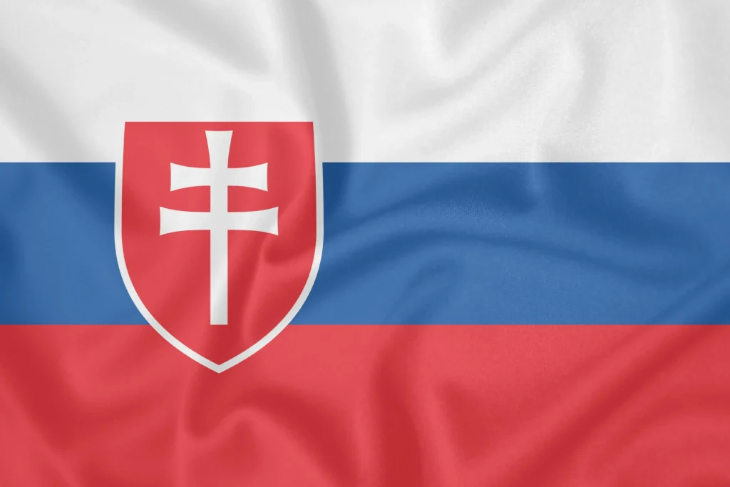 Die Flagge der Slowakei.