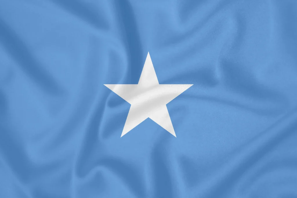 Die Flagge Somalias.