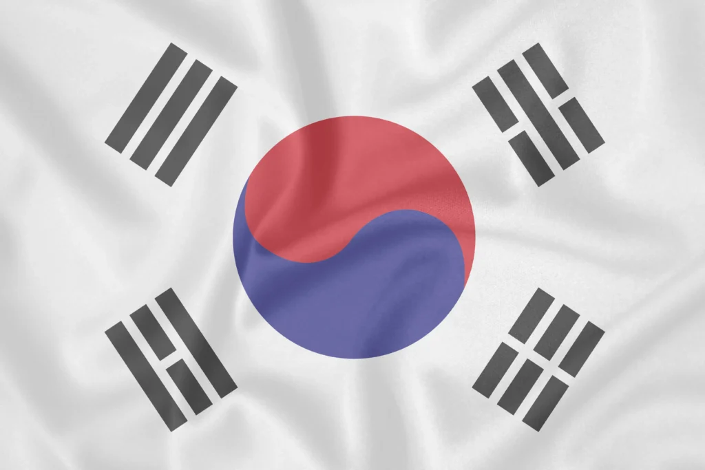 Die Flagge Südkoreas.