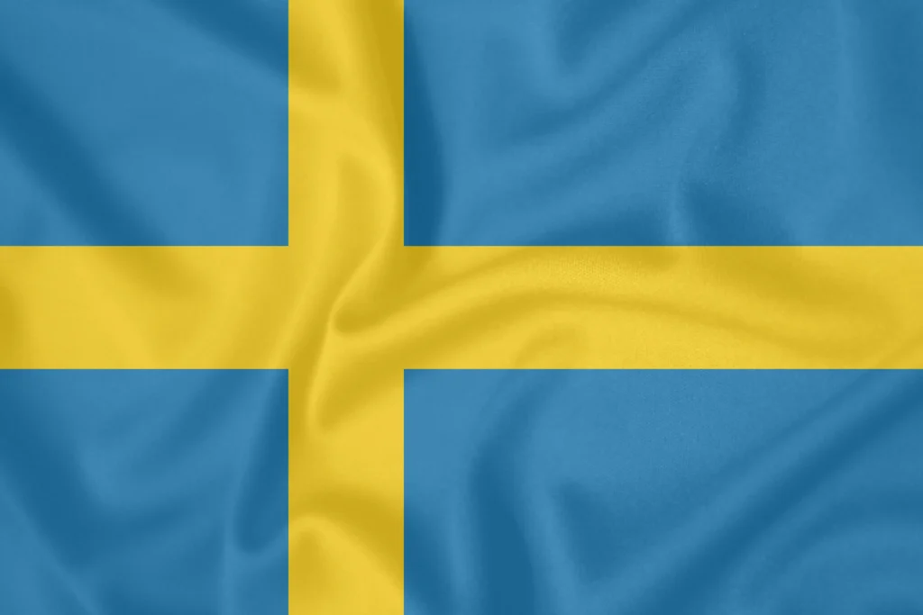 Die Flagge Schwedens.