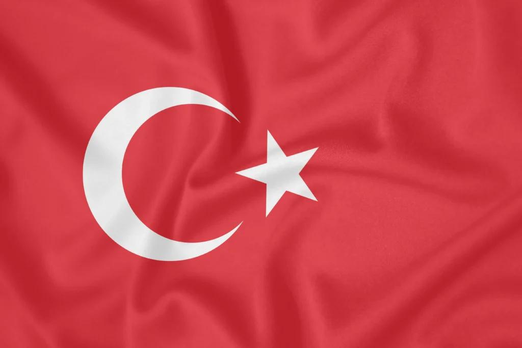 Die Flagge der Türkei.