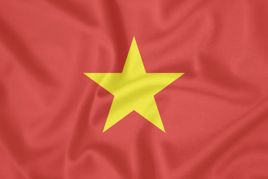 Die Flagge Vietnams.